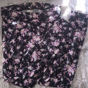 Pink Victoria secret floral leggings